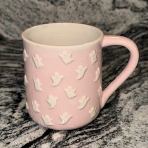 Cobwebs & Cauldrons "Let's Go Ghouls" Pink 20oz Ceramic Mug Halloween Coffee Cup